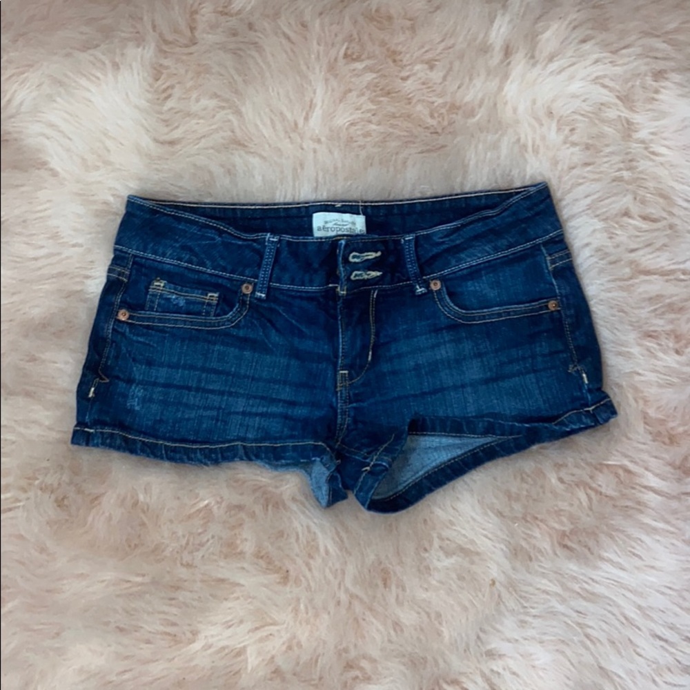 Aero denim booty shorts